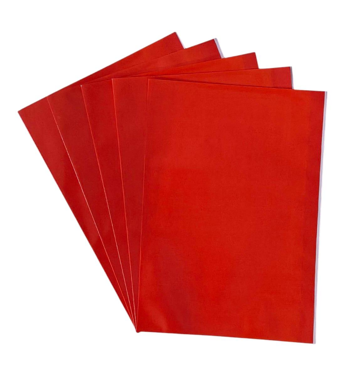 Laminated Red Book Cover | School Book Cover – Waterproof & Durable Ready-to-Use Notebook Covers (20 Pcs, 35x48 cm) view 2