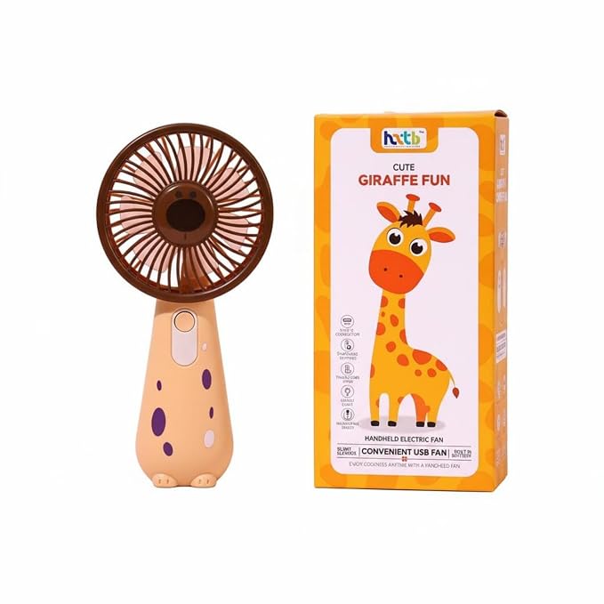 Portable Handheld Fan with Type-C Cable, 3 Speed Settings, USB Rechargeable Mini Desk Fan, Random Color view 2