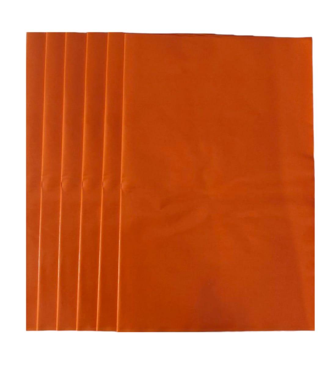 Laminated Orange Book Cover | School Book Cover – Waterproof & Durable Ready-to-Use Notebook Covers (20 Pcs, 35x48 cm) view 2