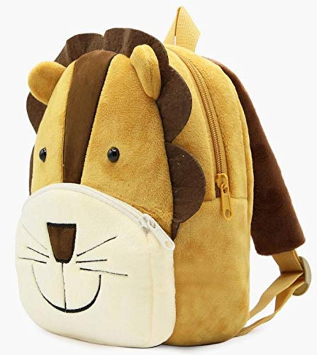 Lion Soft Material Cartoon Backpack - School Bag for Kids and Toddlers view 2