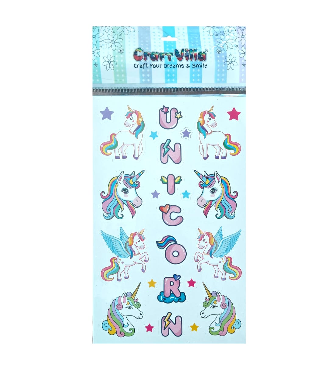 CraftVilla Unicorn Stickers – 25 Pcs Self-Adhesive Stickers for Kids, Crafts & Decorations (Pack of 2) view 3