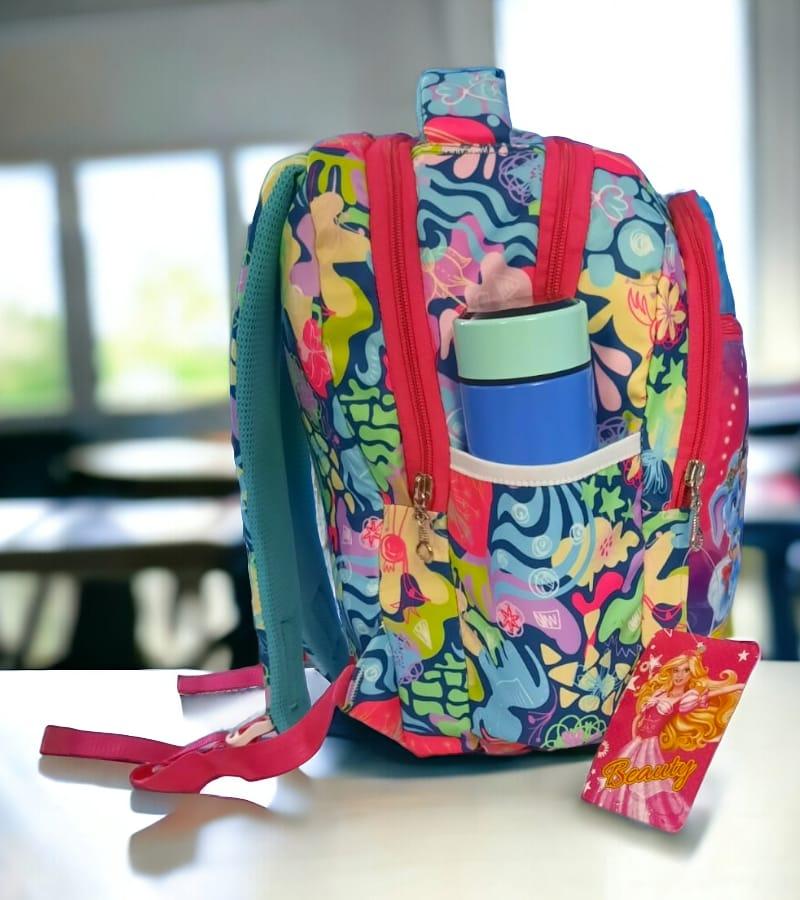 3D Princess Theme Kids School Bag for Primary (LKG/UKG/1st std) - School Backpack for Boys & Girls (Size: 16 * 12 Inch, Multicolor) view 2