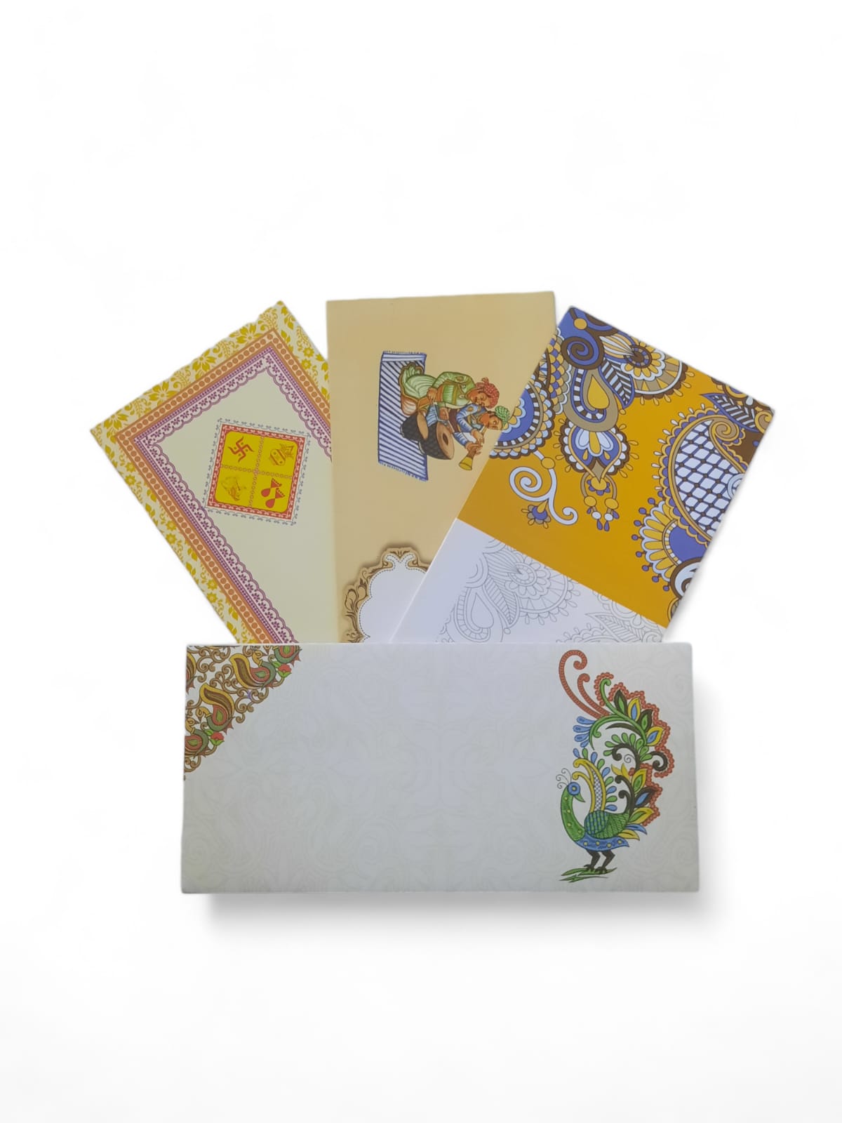 Colourful Metalic Designer Shagun Lifafa/Money Gift Envelope Digitally Printed for Gifting Money on Wedding, Birthday & Any Other Occasion (Pack of 4) view 2