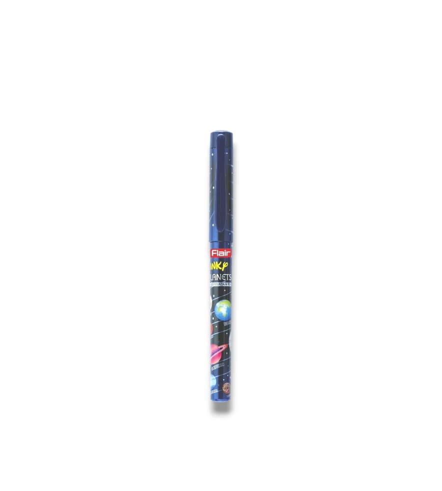 FLAIR Inky Planets Liquid Ink Fountain Pen Blister Pack | 2 Pieces X-Large Jumbo Cartridges - Blue Ink, Pack Of 1 view 2