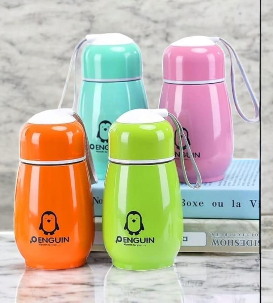 Stainless Steel Penguin Design Insulated Vacuum Water Cup Double-Layer Vacuum Insulation Bottle Leak Proof (150 ml – Green) view 2