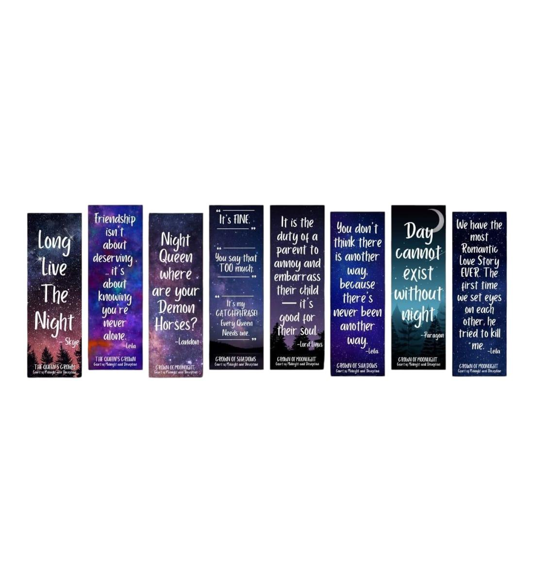 Motivational Bookmarks Set of 10 | Double-Sided Printed Inspirational Quotes | Gift for Readers, Students & Teachers | 6 x 2 inch view 2