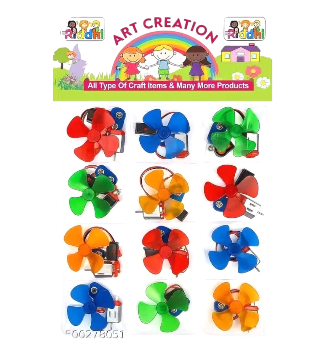 DC Motor Fan Kit Combo (Set of 2) – 2 Motors, 2 Fan Blades, 2 Switches, 2 Battery Connectors for Science Projects (Multicolor) view 2
