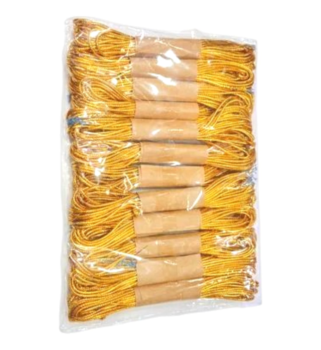 2 Skeins Golden Metallic Embroidery Thread – 8m Each | Shiny Polyester Floss for Cross Stitch, Embellishment, Needlework & Craft Projects view 2