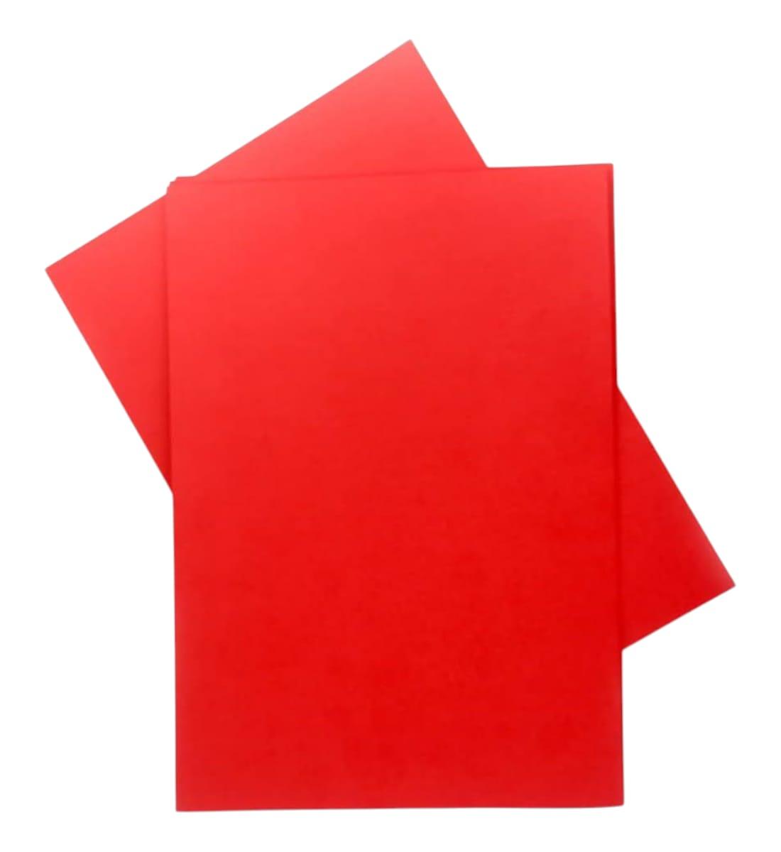 Art Villa A4 Colour Sheets – Red, Pack of 20 | 75-95 GSM Smooth Multiuse Paper for Art, Craft & School Projects view 2