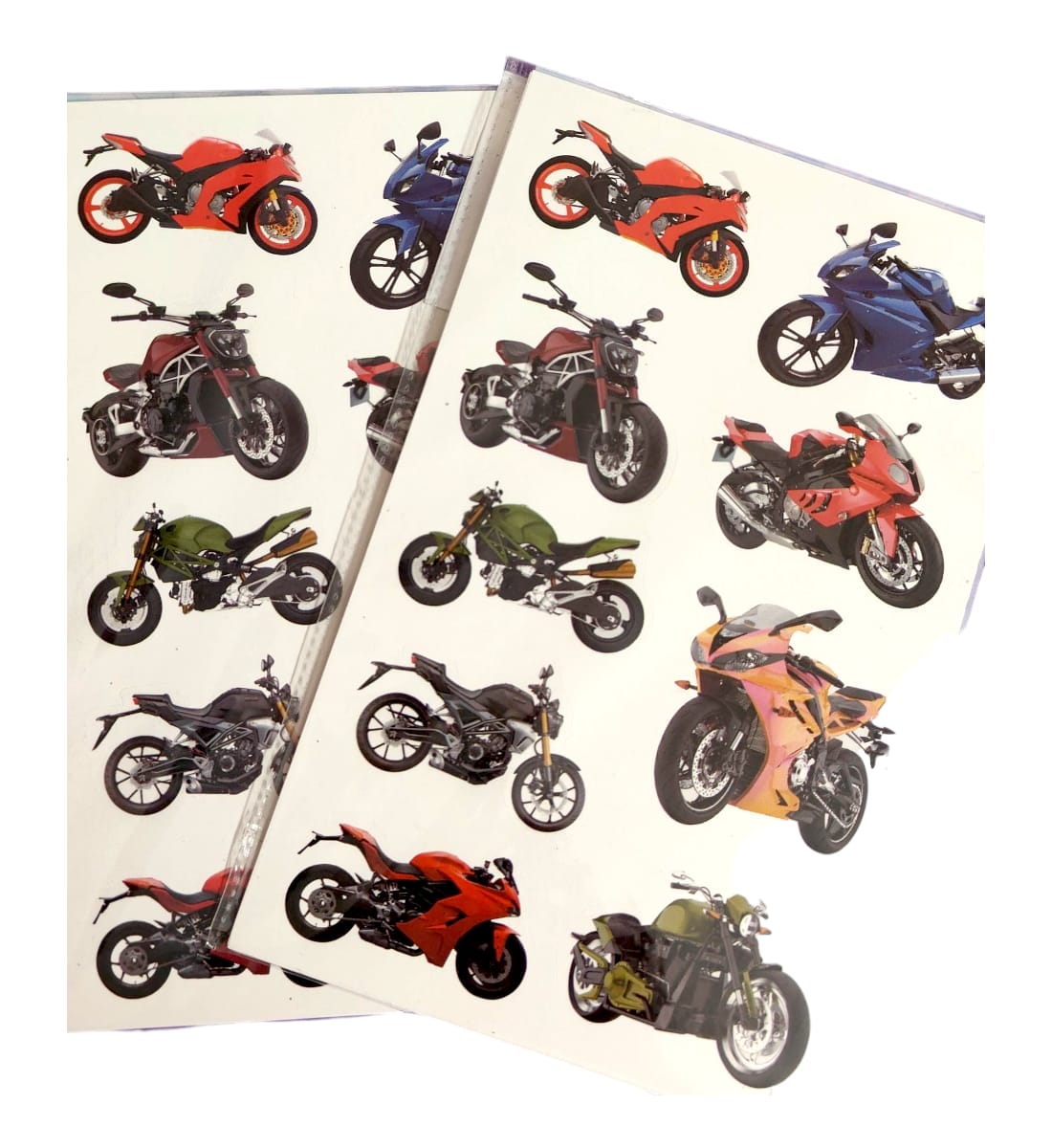 CraftVilla Bike Stickers – Multicolor Bikes Stickers | Fun Self-Adhesive Stickers for Kids, Crafts & Decorations (Pack of 2) view 2
