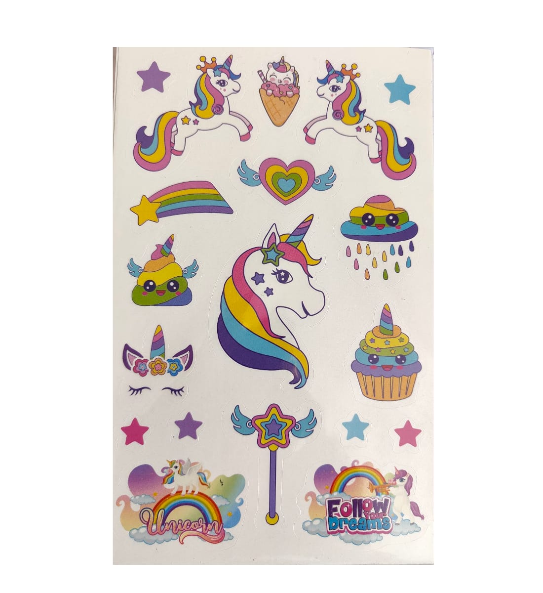 CraftVilla Unicorn Stickers – Multicolor Self-Adhesive Stickers for Kids, Crafts & Decorations (Pack of 2) view 2