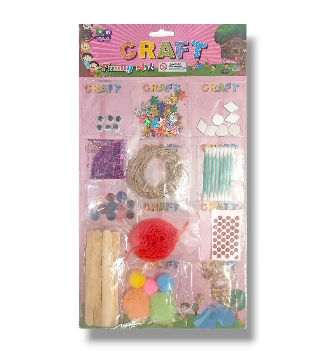 Art & Craft Material for Decoration | 12 Assorted Items Pack | Multi Decorative Craft Kit for School Projects, File Decoration & DIY Art Work view 2