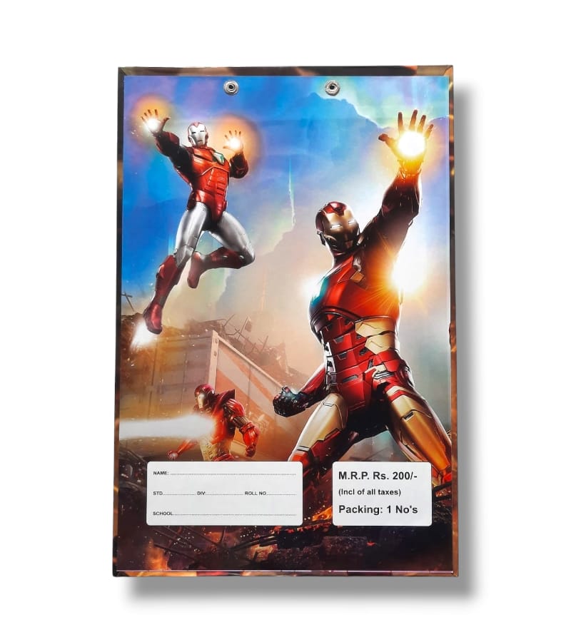 Premium Quality Ironman Exam Board | Multicolored Board | Exam Writing Pad | Foolscap Size - 24 cm x 36 cm | Pack of 1 view 2