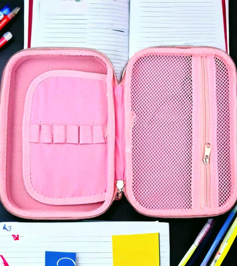 Multipurpose Stylish Unicorn Print Large Capacity Pencil Case, Pen & Pencil Pouch Supplies for Kids, Pouch for Girls (Dream Unicorn, Purple) view 2