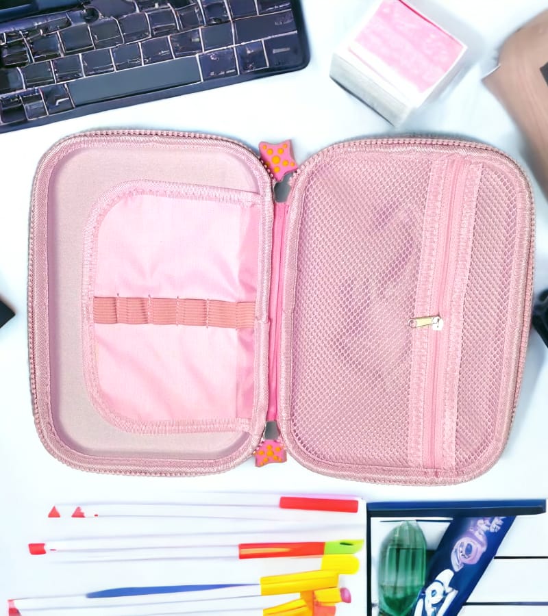 Unicorn Large Size Pencil Case | Zipper Closure Pouch | 3D Embossed EVA Pencil Box (Set of 1, Sky Color) view 2