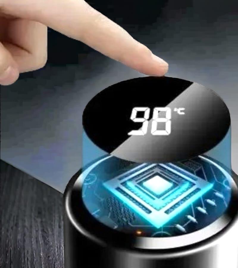 Unicorn Temperature LED Touch Display Bottle 420 ml - Water, Milk, Juice and Liquid - for Kids - BPA Free (Blue) view 2