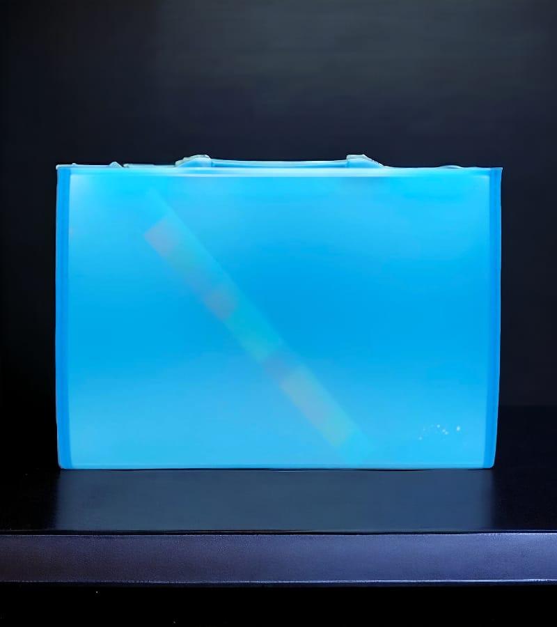 12-Pocket Expanding File Folder with Handle and Buckle Closure - Sky Blue| A4 Size Document Organizer view 3