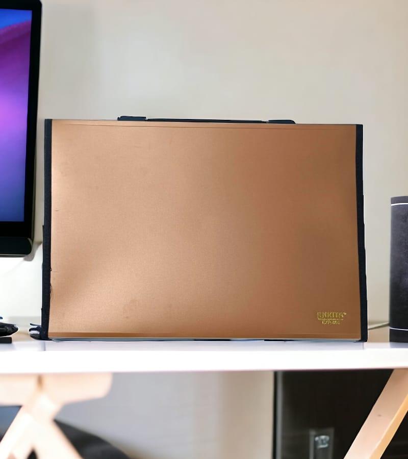 12-Pocket Expanding File Folder with Handle and Buckle Closure - Brown | A4 Size Document Organizer view 3