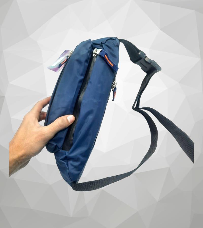 Nike Premium Waist Bag for Hiking, Travel, Camping, Running, Sports - 3 Small Compartments Bag (Blue) view 3