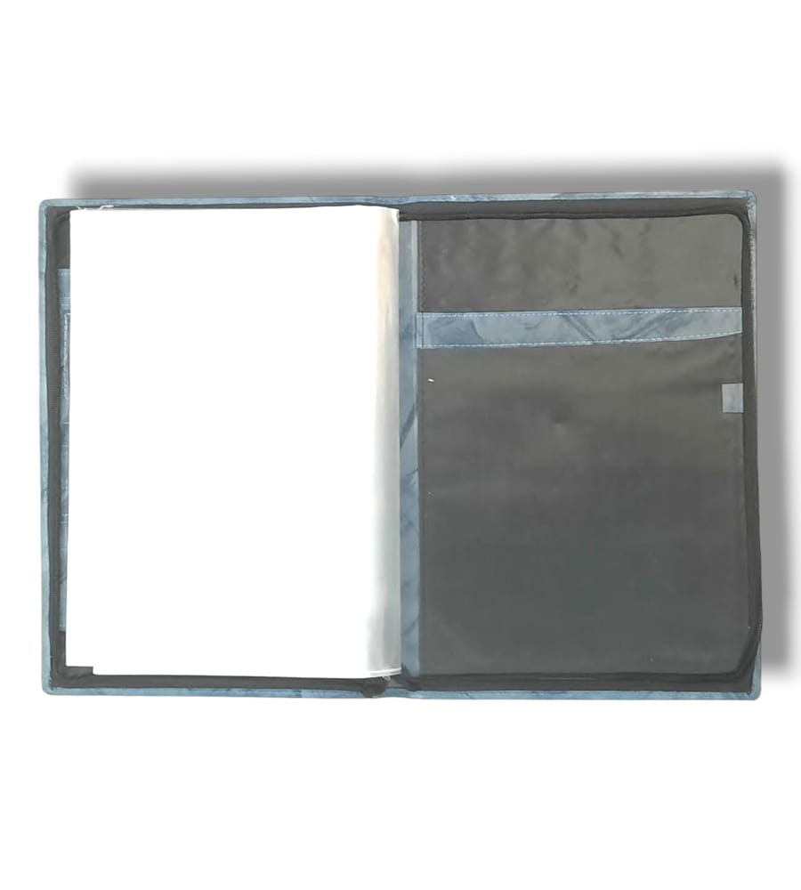 Leather Multipurpose 20 File Sleeve to Store Professional Files and Folders, Certificate, Legal Size Documents Holder for Home, Office, School (38 x 27cm) – Gray view 3