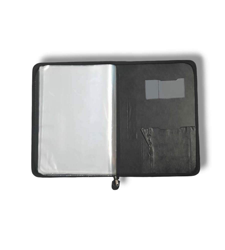 Leather Multipurpose A3 Executive Bag 20 File Sleeve to Store Professional Files and Folders, Certificate, Legal Size Documents Holder for Home, Office, School (44 x 30cm) – Black view 3