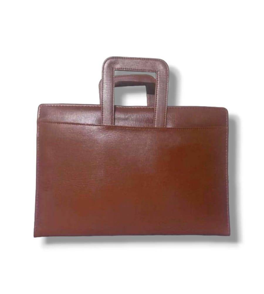 Professional File Folders for Certificates, Document Bag with Adjustable Handles - (Brown, 20 Sleeves) view 3