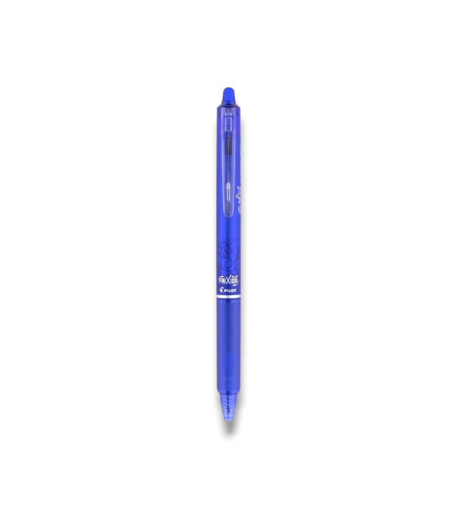 Pilot Frixion Clicker 0.7mm Fine Point Roller Ball Pen with Comfortable Dimpled Grip & Inbuild Eraser (Blue Ink, 1 pcs) view 3