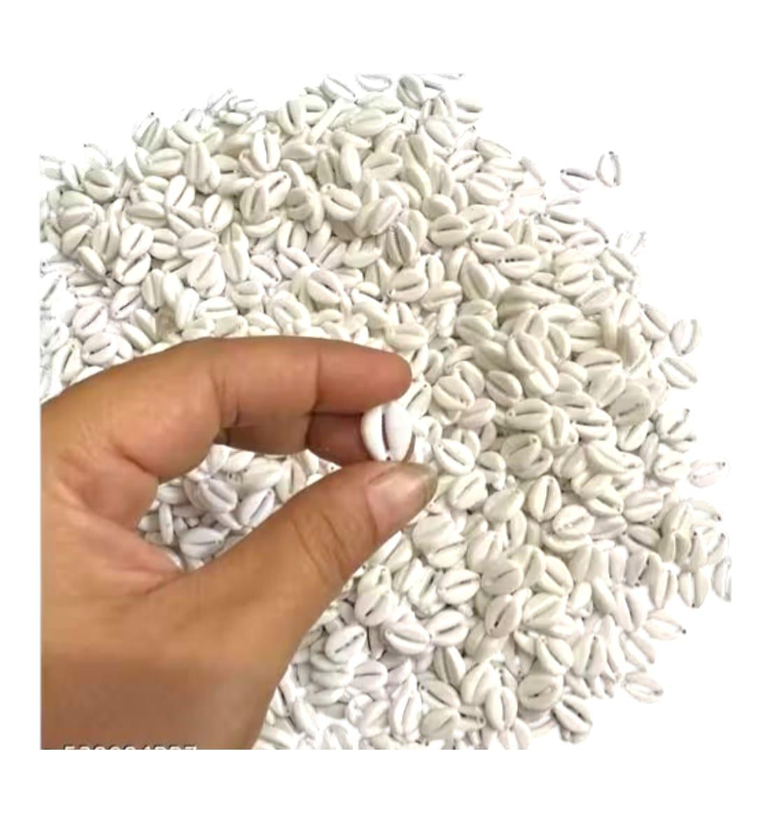 Premium White Cowrie Shells – Approx. 35pcs | Kodi / Kaudi / Kauri / Kapardak Shell Beads for Jewelry Making, Craft, Decor & Rituals | Pre-Drilled, Polished Finish view 3