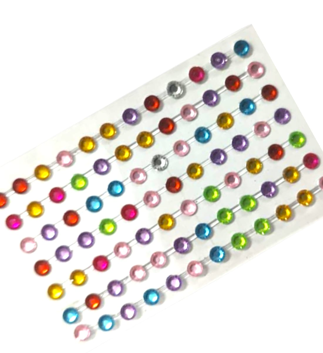 Multicolor Round Flat Back Coloured Pearls Crystal Stickers Self Adhesive  – 1008 Pcs (12 Packs), Say It In Crystals for DIY Crafts, Scrapbooking, Decoration view 3
