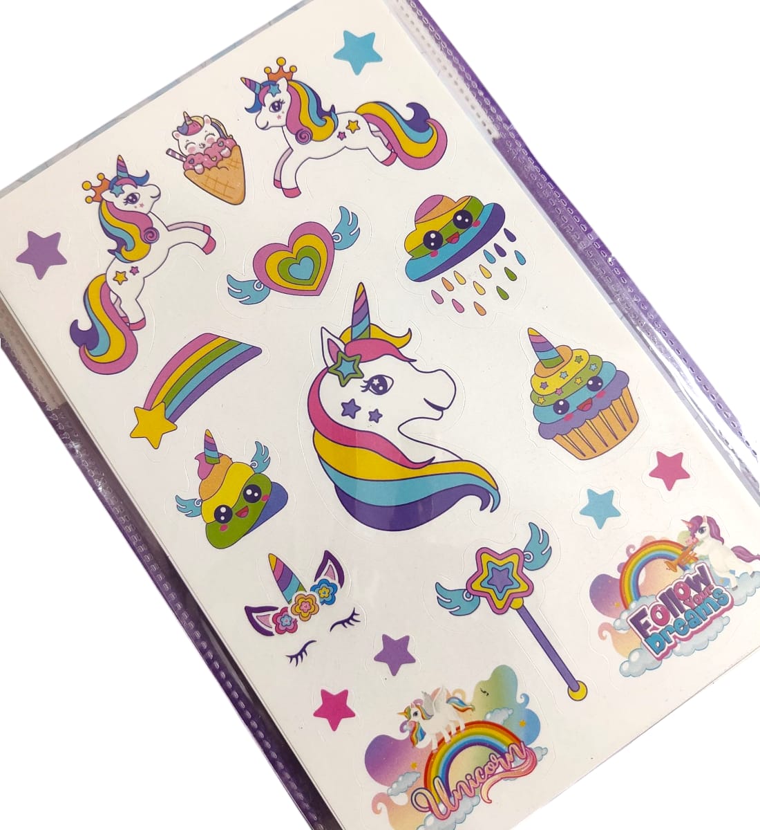 CraftVilla Unicorn Stickers – Multicolor Self-Adhesive Stickers for Kids, Crafts & Decorations (Pack of 2) view 3