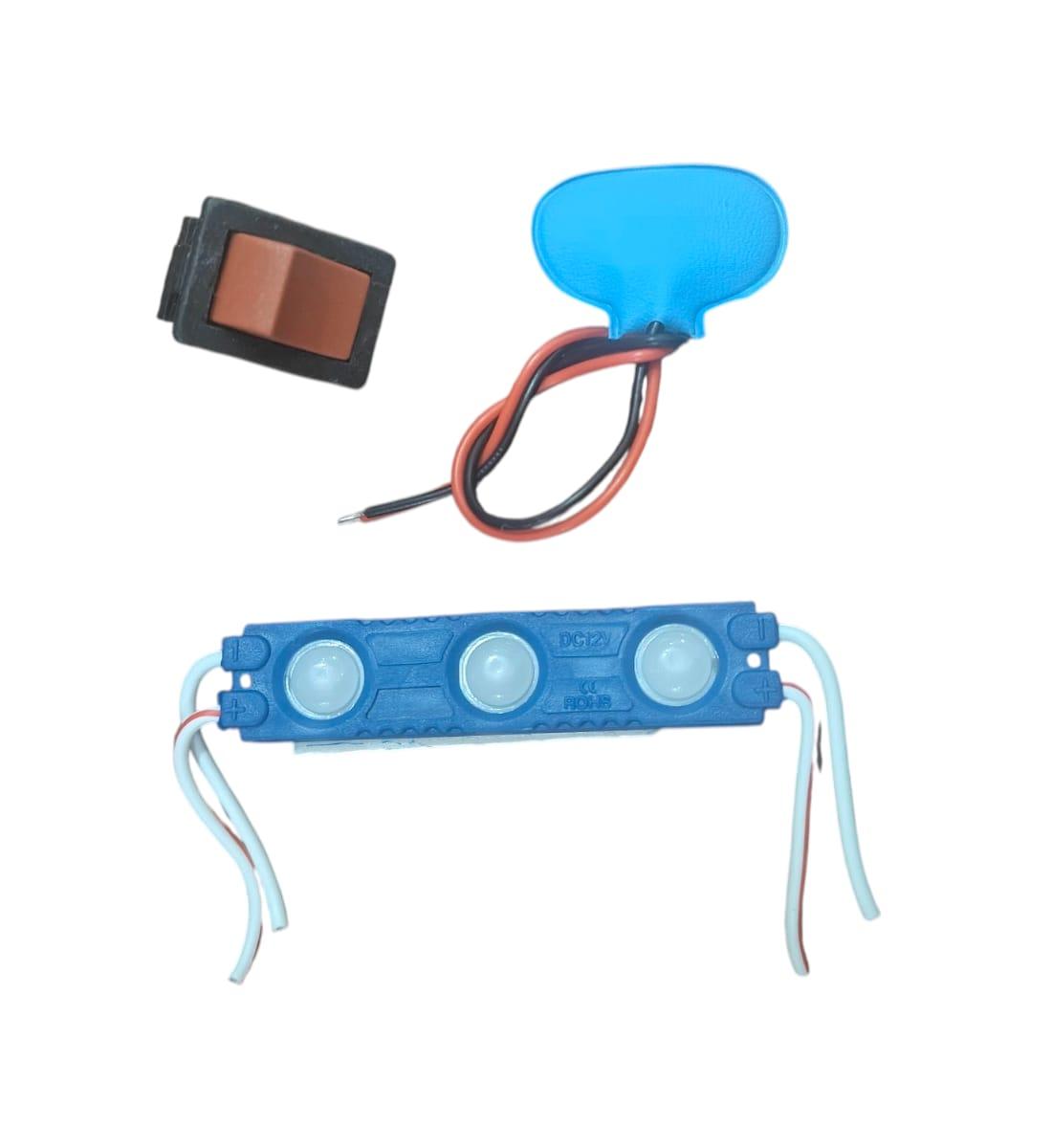 Project LED Light with Switch and Battery Connector | Pack of 2 | 3-LED Waterproof Lights for Science Projects & DIY Models view 3