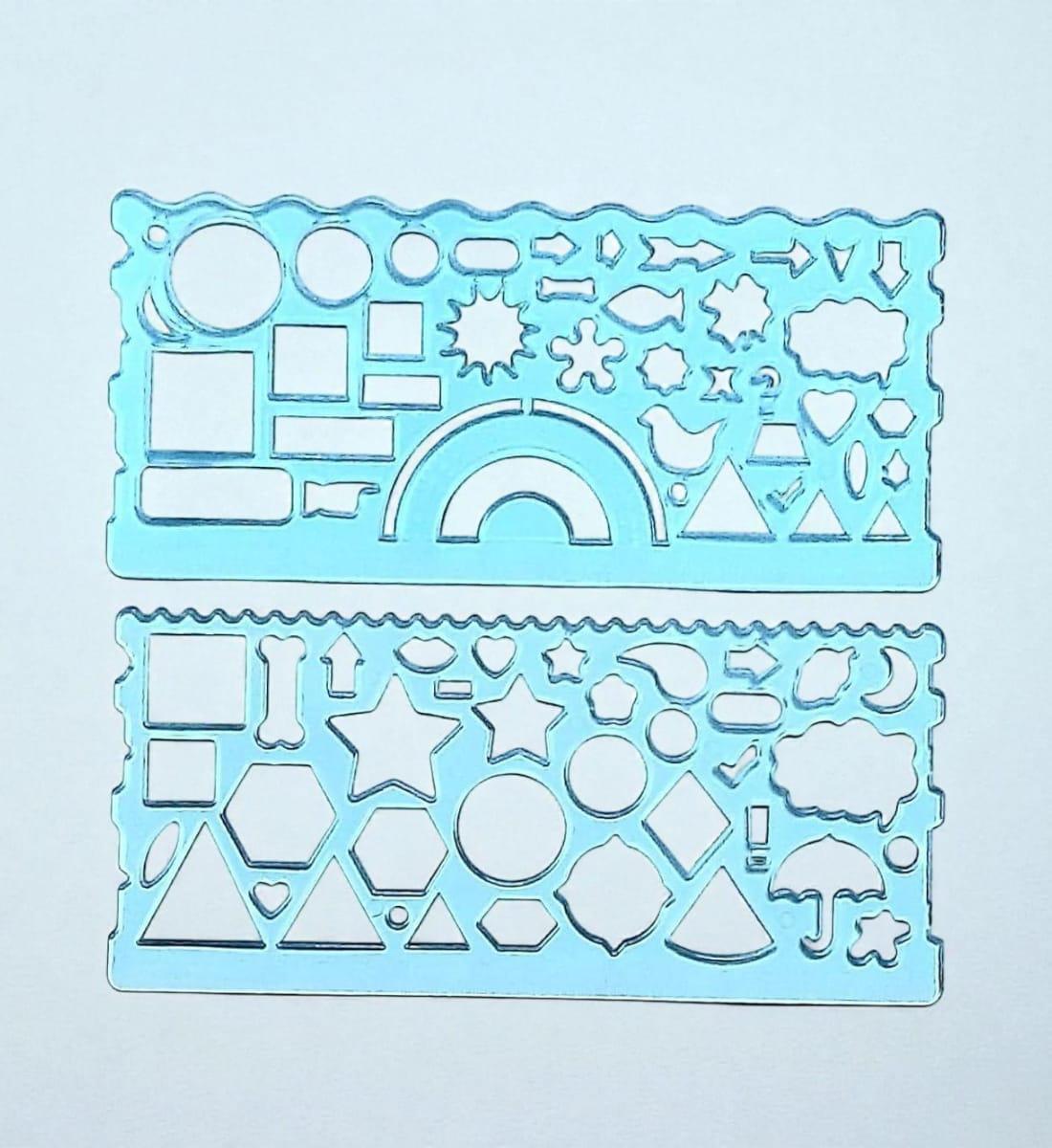 Spirograph Geometric Drawing Ruler Set (Set of 2) | Multishape Geometrical Drafting Tool for Kids & Students | Multicolor Plastic (21×10 cm) view 3