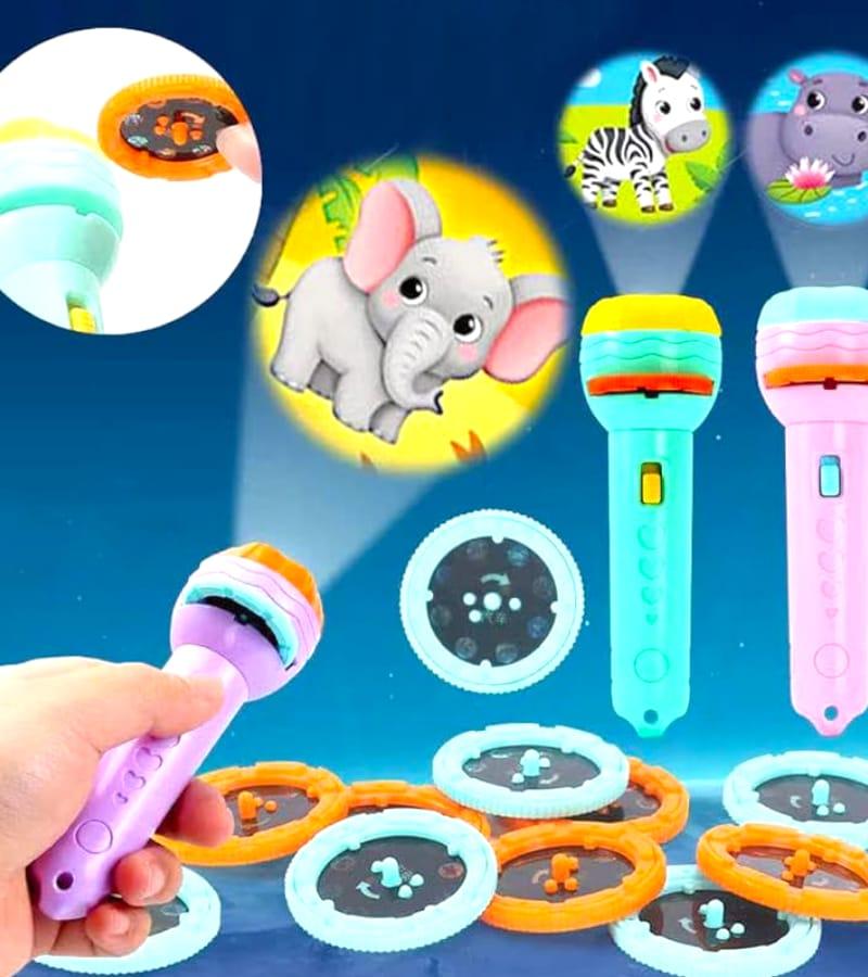 Mini Projector 6 Slides 48 Patterns Flashlight Torch | Education Learning Night Light Torch (Multicolor, Pack of 1) view 3