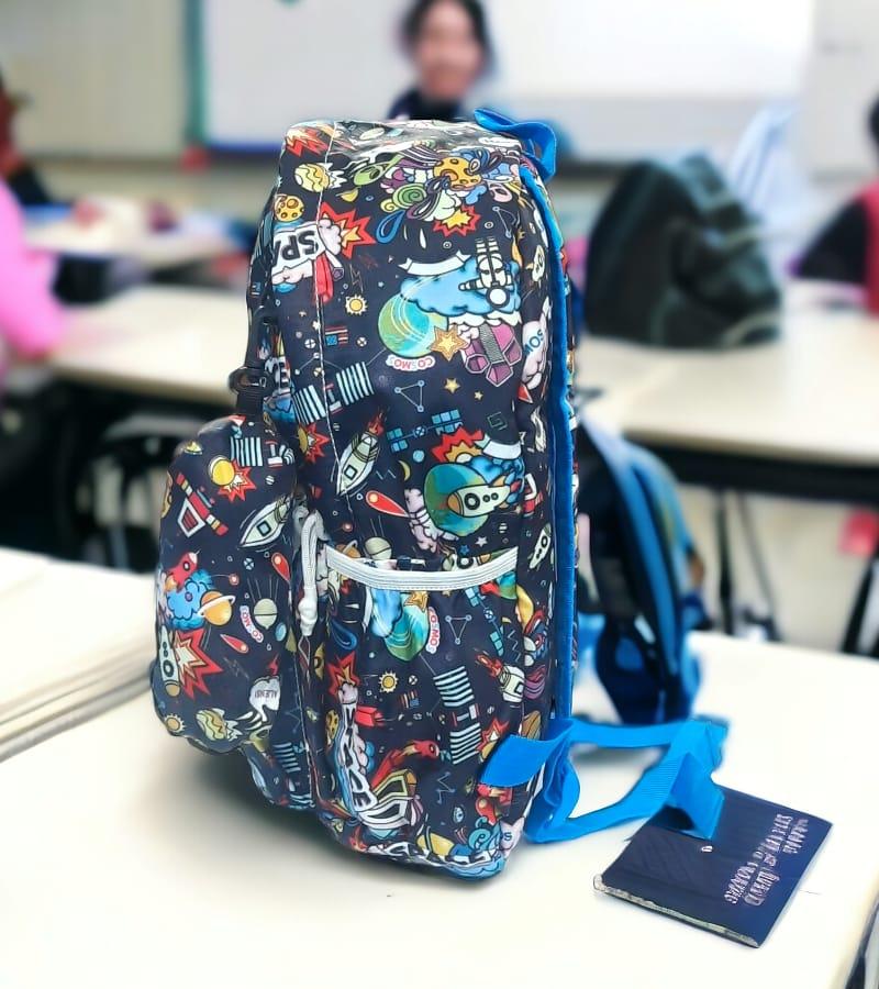 Small Size Kids Bag Printed Unisex School Backpack with Free Pencil Stationery Pouch - Multicolor (Suitable for Kids up to 5 years) view 4