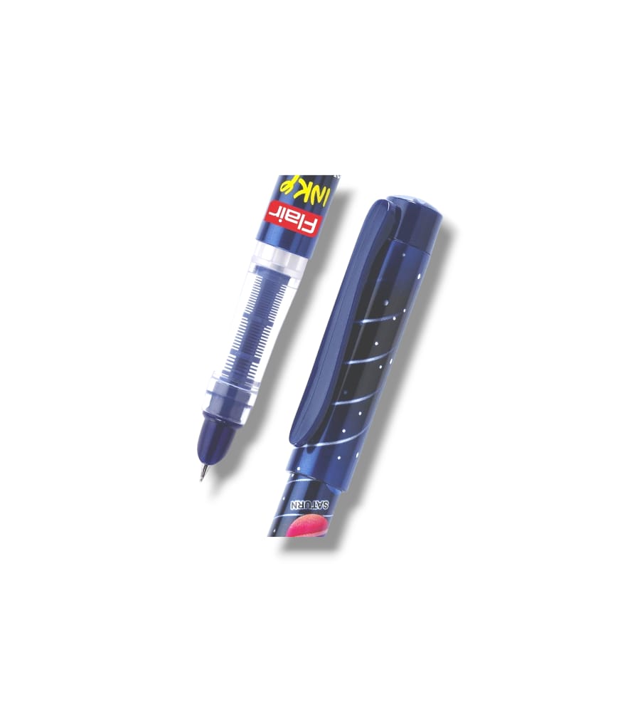 FLAIR Inky Planets Liquid Ink Fountain Pen Blister Pack | 2 Pieces X-Large Jumbo Cartridges - Blue Ink, Pack Of 1 view 4