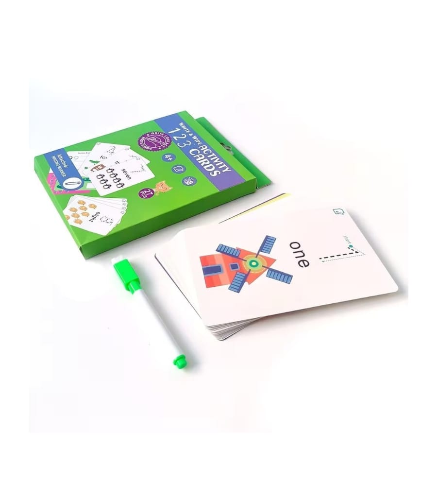 Write & Wipe Activity Cards Fun Easy Learning Word Play for Preschoolers & Toddlers | Includes Marker Alphabet/123 Word 27 Pcs Cards, 8 * 6 Inch view 4