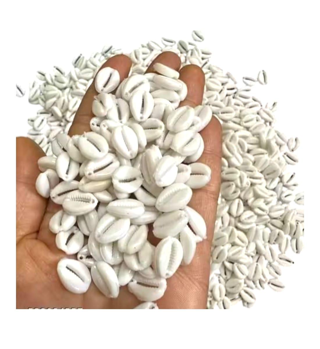 Premium White Cowrie Shells – Approx. 35pcs | Kodi / Kaudi / Kauri / Kapardak Shell Beads for Jewelry Making, Craft, Decor & Rituals | Pre-Drilled, Polished Finish view 4
