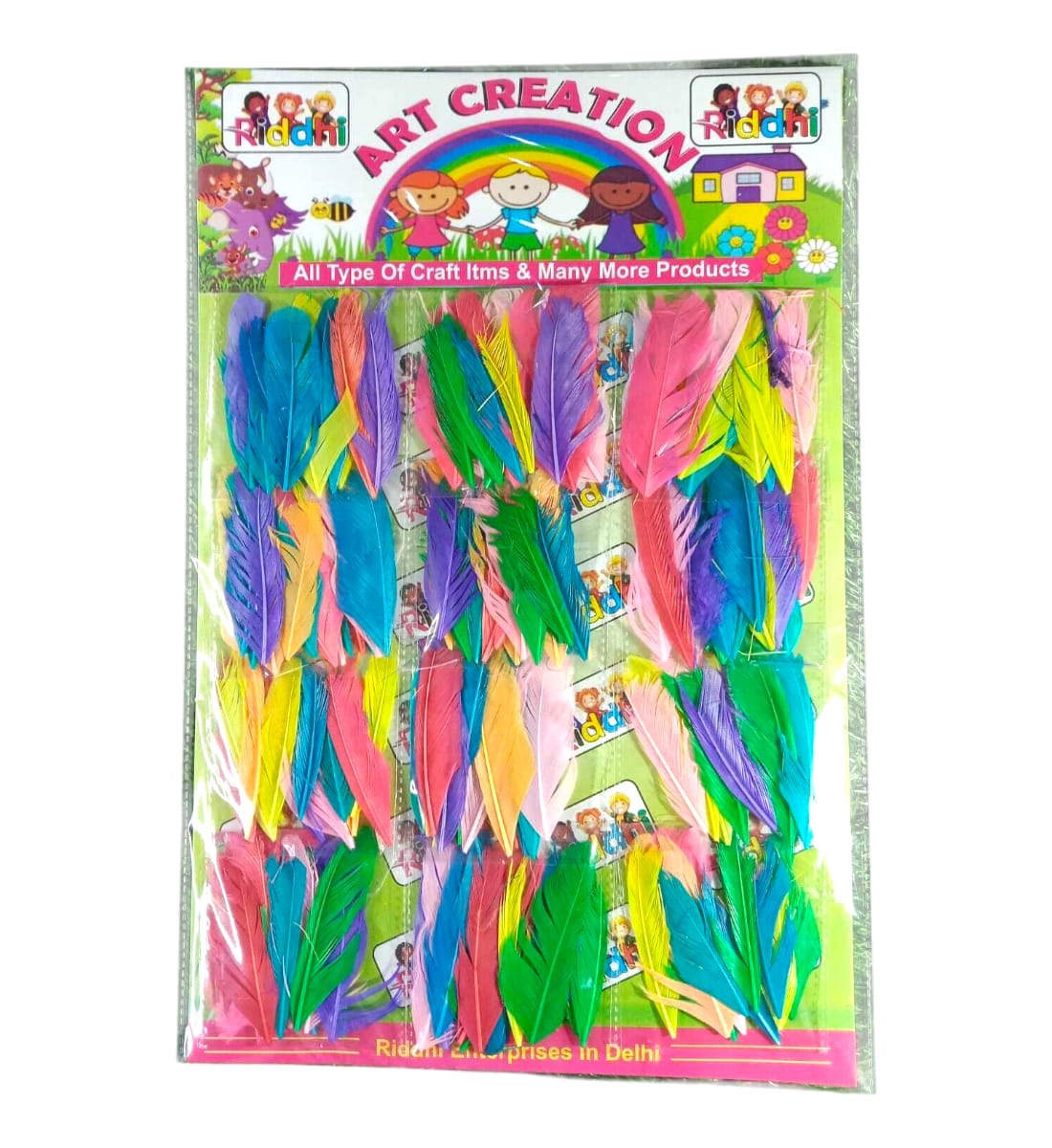 Colorful Natural Craft Feathers – 3-4 Inches, Multicolor Feather Pack for DIY Art, Wedding, Jewelry & Home Decorations view 3