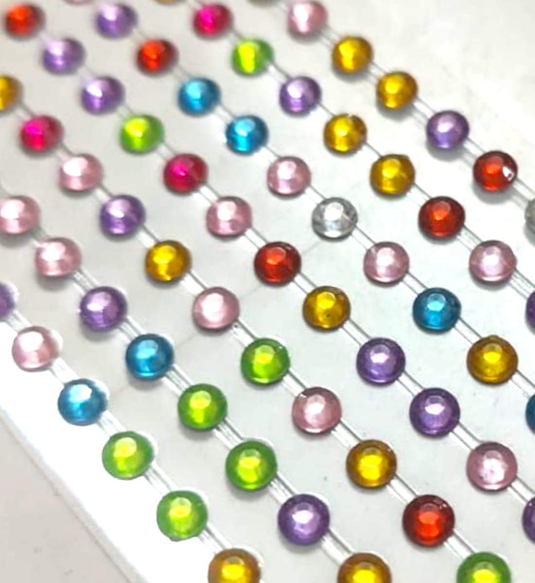 Multicolor Round Flat Back Coloured Pearls Crystal Stickers Self Adhesive  – 1008 Pcs (12 Packs), Say It In Crystals for DIY Crafts, Scrapbooking, Decoration view 4