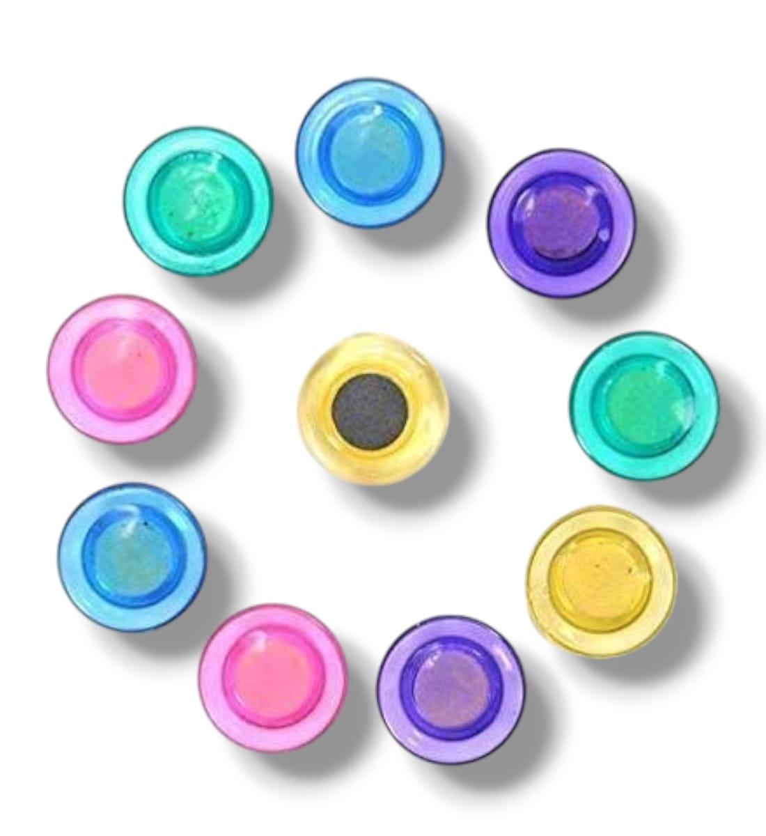 Round Multipurpose Magnets 20mm – Set of 10 | Strong Board & Fridge Magnets | Multicolor Plastic Button Magnets for Home, Office & School Use view 4