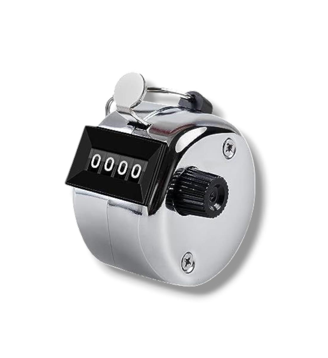 Metal Jaap Counter – 4-Digit Mechanical Tally Counter | Stainless Steel Hand Clicker | Tasbeeh Misbaha Counter | Mala Jaap Counter for Meditation, Prayer & Counting view 4