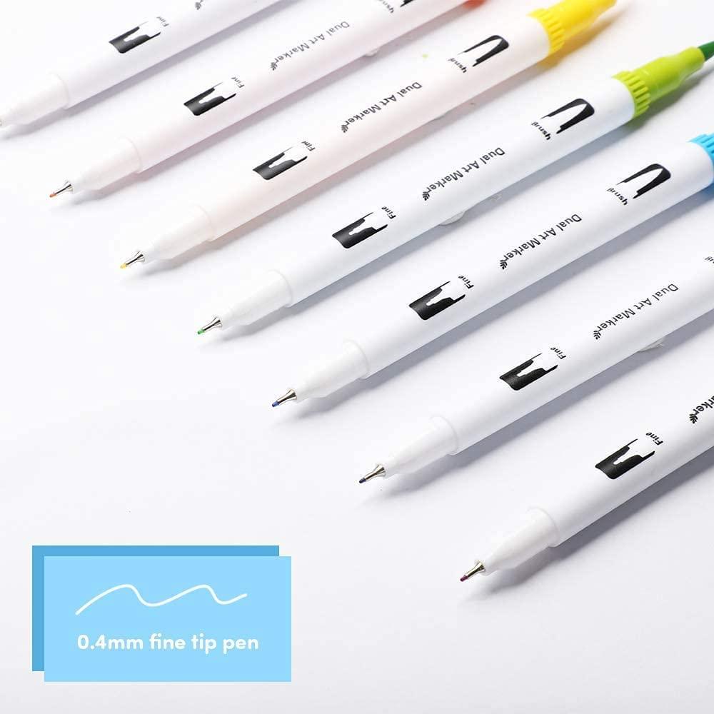 Dual Tip Water Based Brush pen, Art Marker, Fine liners, Sketching, Drawing, Coloring Book, 12 Shades view 3