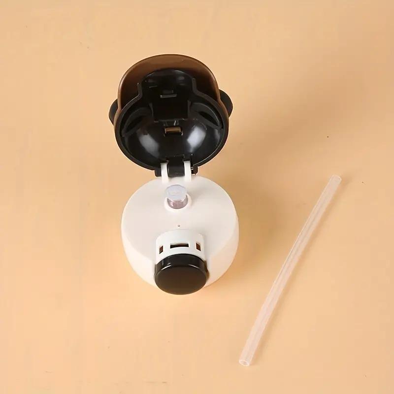 Cute Bear Drinking Bottle Leak Proof With Strap Travel Water Bottles With Handle For Kids, Adults - Chocolate Color view 2