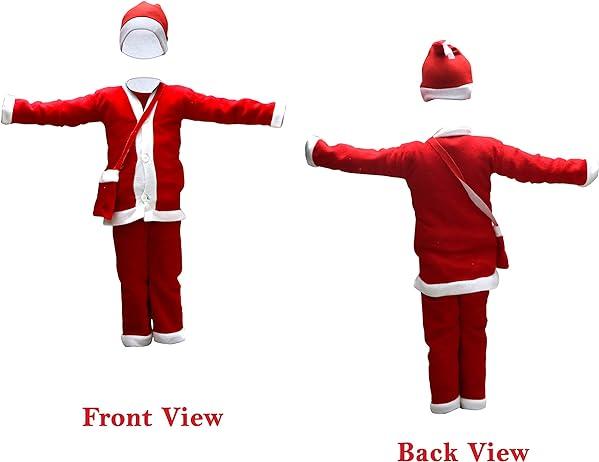 Christmas Costume Dress, Santa Claus Dress For Boys and Girls | Christmas Theme Dress For Kids SIZE 5 - Red (For Age 5 to 10 Year) view 4