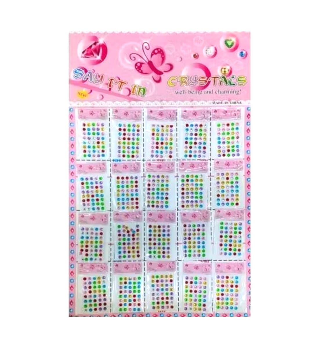 Multicolor Round Flat Back Coloured Pearls Crystal Stickers Self Adhesive  – 1008 Pcs (12 Packs), Say It In Crystals for DIY Crafts, Scrapbooking, Decoration view 5