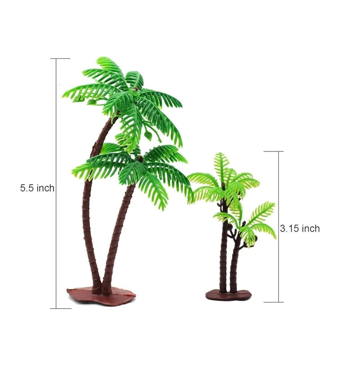 Artificial Mini Plastic Trees for Project Making & Decoration | 12 Pieces, 3 Designs | Assorted Green Trees for Craft, 3D Models & School Projects view 5