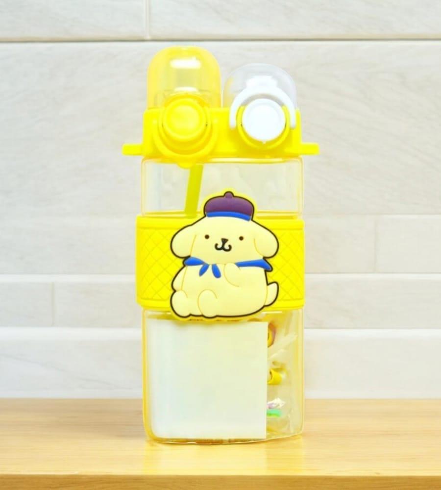 Cartoon Printed Square Sipper for Kids - Double Drinking Cup, Airtight & Leak-Proof 580 ML (Yellow) view 6