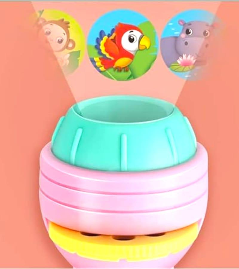 Mini Projector 6 Slides 48 Patterns Flashlight Torch | Education Learning Night Light Torch (Multicolor, Pack of 1) view 6