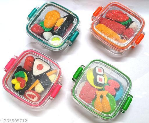 Single Box Eraser Pack Food Theme designs cute erasers kids box erasers for Girls Boys/School Supply Fancy Stationery Sets view 3