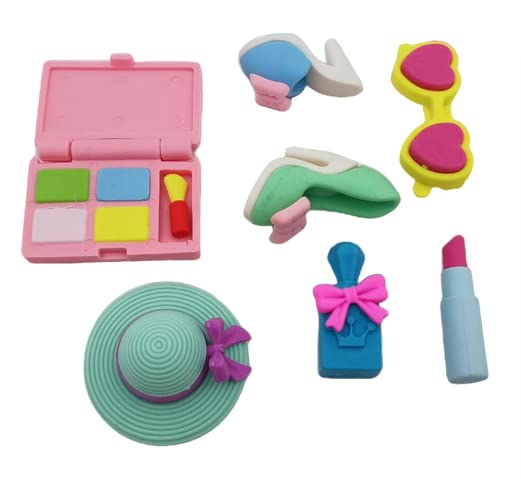 Makeup Cosmetics Eraser Combo for Kids Birthday Gift/Return Gift/Stationery Item (7Pcs Eraser Box in One Set) view 2